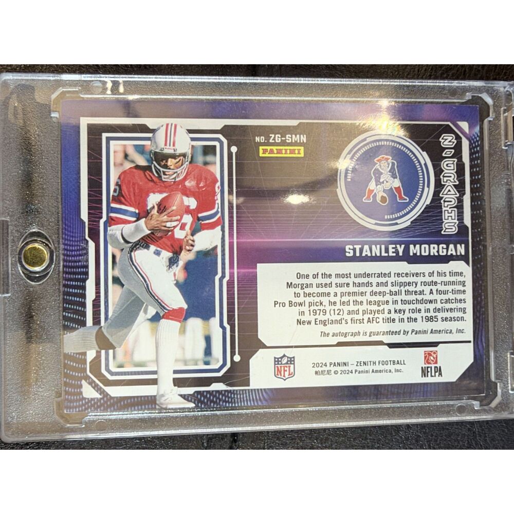 2024 Panini Zenith Z-Graphs Stanley Morgan Auto 49/99 #ZG-SMN Patriots